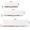 3 pcs Wall Floating Shelf Set Bookshelf Display - White