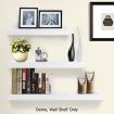 3 pcs Wall Floating Shelf Set Bookshelf Display - White