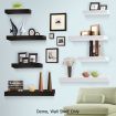 3 pcs Wall Floating Shelf Set Bookshelf Display - White