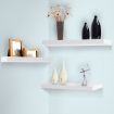 3 pcs Wall Floating Shelf Set Bookshelf Display - White