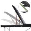 Portable Aluminium 3 Fold Massage Table Chair Bed 60cm - Black