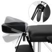 Portable Aluminium 3 Fold Massage Table Chair Bed 60cm - Black