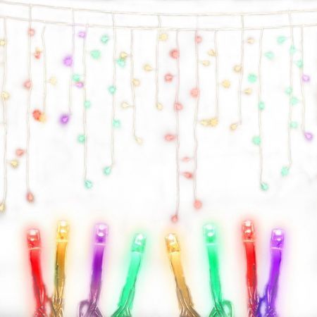 Jingle Jollys 800 LED Christmas Icicle Lights - Mutlicolour