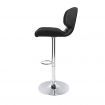 Artiss Set of 2 PU Leather Gas Lift Bar Stools - Black and Chrome