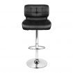 Artiss Set of 2 PU Leather Gas Lift Bar Stools - Black and Chrome
