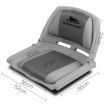 Set of 2 Swivel Folding Marine Boat Seats - Grey Charcoal