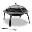 Fire Pit BBQ Charcoal Grill Smoker Portable Outdoor Camping Garden Pits 30"