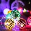 20 LED Disco Lights, Disco Ball Mirror, LED String Lights for Party, Christmas Lights (Multicolor)