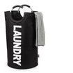 90L 72x38cm Collapsible Laundry Bag, Foldable Laundry Hamper Folding Washing Bin Col.Black