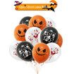 48 PCS Halloween Party Decoration with Ghost Skull Pumpkin Flag Cake and Balloon Banner Kit