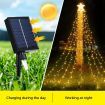 Solar LED String Light Waterfall Fairy Christmas Tree Hanging Decoration Ornament Star Topper Strip Indoor Outdoor 350 LED 9 Strands 8 Lighting Modes