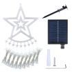 Solar LED String Light Waterfall Fairy Christmas Tree Hanging Decoration Ornament Star Topper Strip Indoor Outdoor 350 LED 9 Strands 8 Lighting Modes
