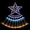 Solar LED String Light Fairy Waterfall Christmas Tree Decoration Ornament Star Topper Hanging Strip Indoor Outdoor 350 LEDs 9 Strands 8 Lighting Modes
