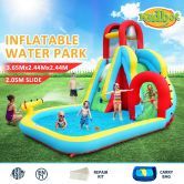All in One Inflatable Water Park Water Slide Jump Castle Blow Up Pool Bouncer House For Kids