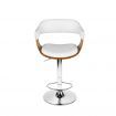 Artiss Wooden PU Leather Bar Stool - White and Chrome