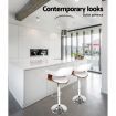 Artiss Wooden PU Leather Bar Stool - White and Chrome