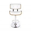 Artiss Wooden Gas Lift Bar Stool - White and Chrome