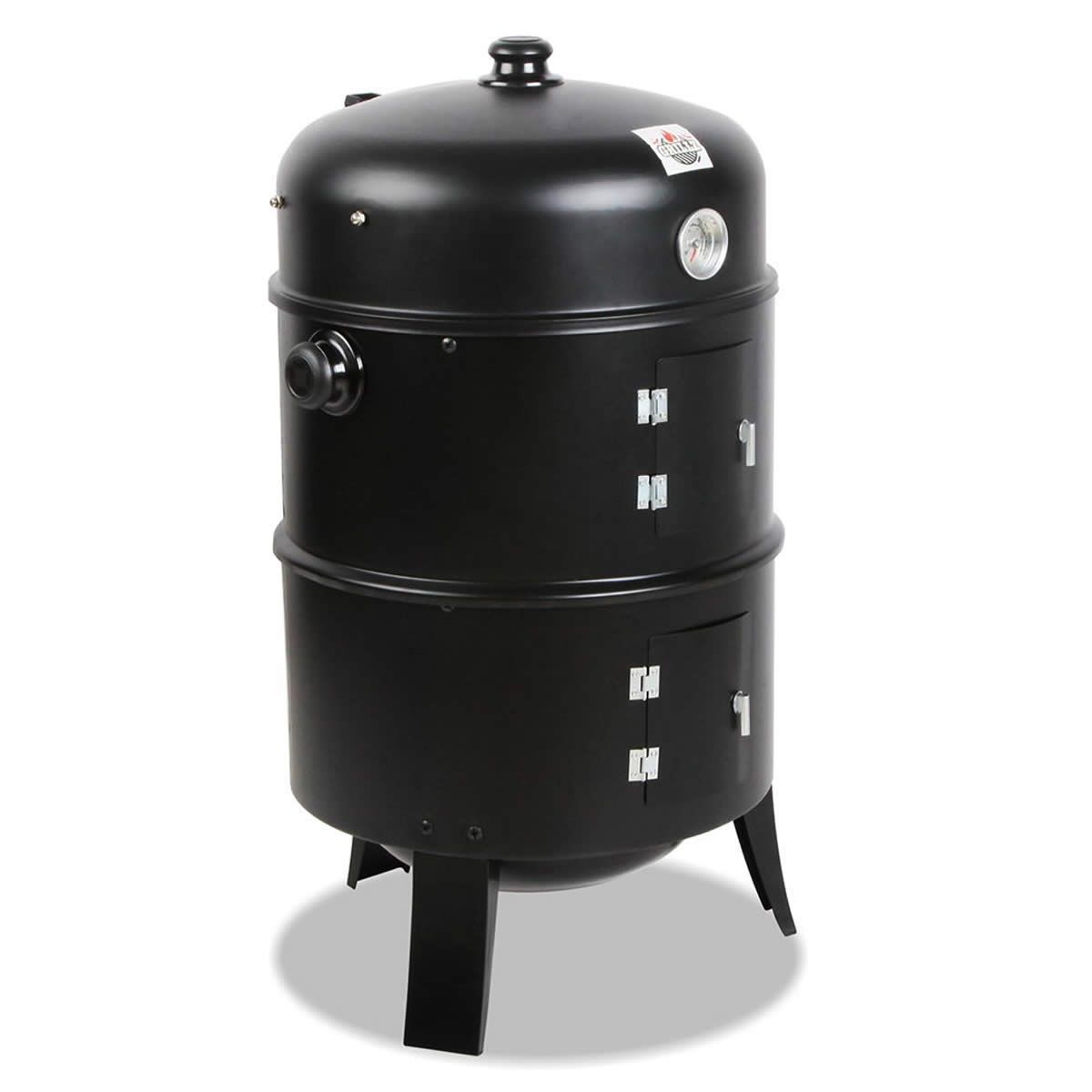 Portable and Detachable 3-in-1 Charcoal BBQ Smoker