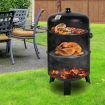 Portable and Detachable 3-in-1 Charcoal BBQ Smoker
