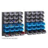 48 Piece Bin Wall Mounted Storage Rack