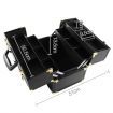 Professional Make Up Cosmetic Beauty Case - Black & Gold