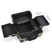 Professional 7 in 1 Make Up Cosmetic Beauty Case - Black & Gold