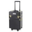 Professional 7 in 1 Make Up Cosmetic Beauty Case - Black & Gold