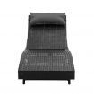 Wicker Rattan Outdoor Sun Lounge Pool Bed Garden Sofa - Black