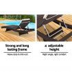 Wicker Rattan Outdoor Sun Lounge Pool Bed Garden Sofa - Brown