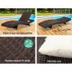 Wicker Rattan Outdoor Sun Lounge Pool Bed Garden Sofa - Brown