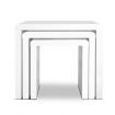 Set of 3 Nesting Tables High Gloss Finish - White