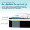 Giselle Bedding Como Euro Top Pocket Spring Mattress 32cm Thick -Single