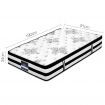 Giselle Bedding Algarve Euro Top Pocket Spring Mattress 34cm Thick -Single