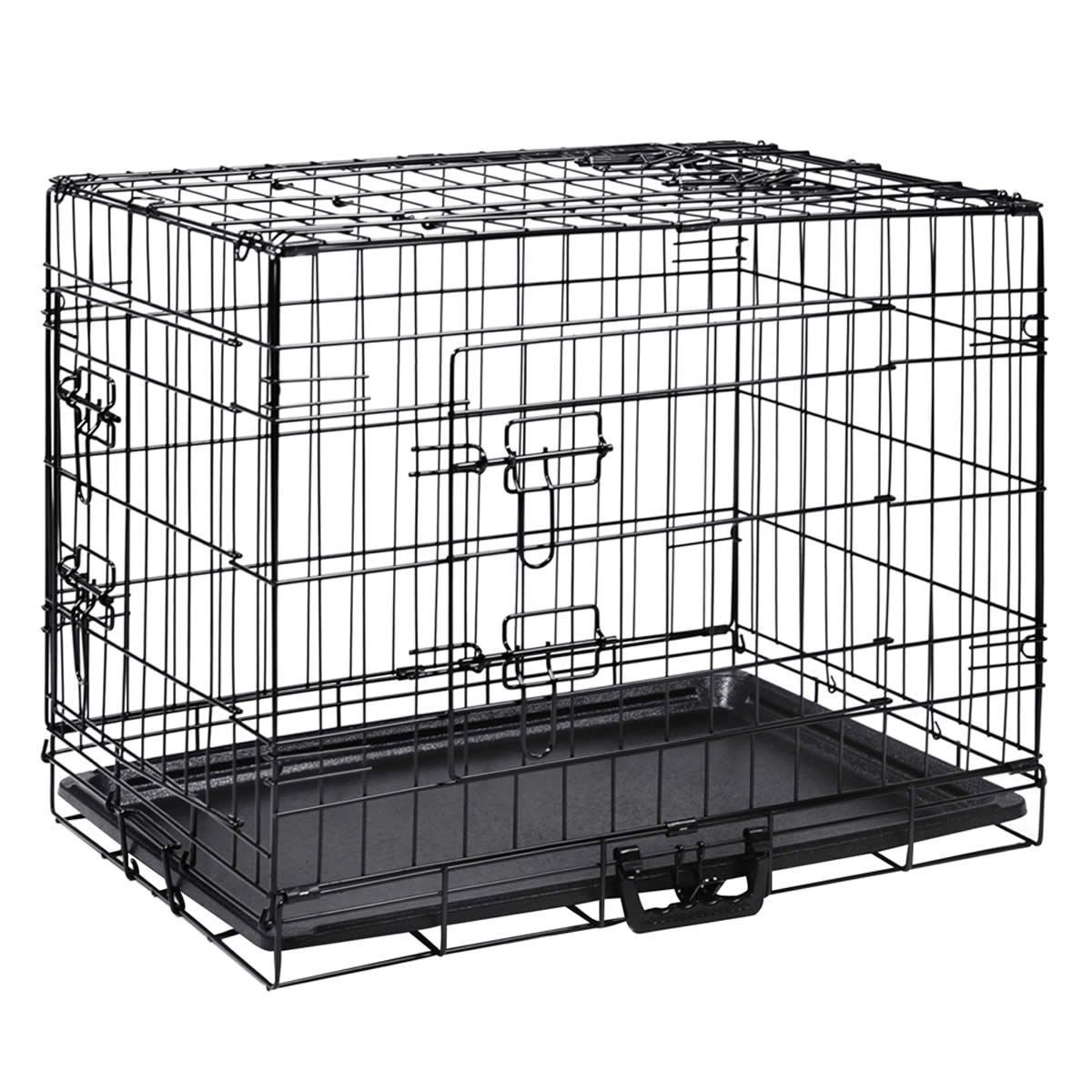 i.Pet Dog Cage 24inch Pet Cage - Black
