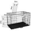 i.Pet Dog Cage 48inch Pet Cage - Black