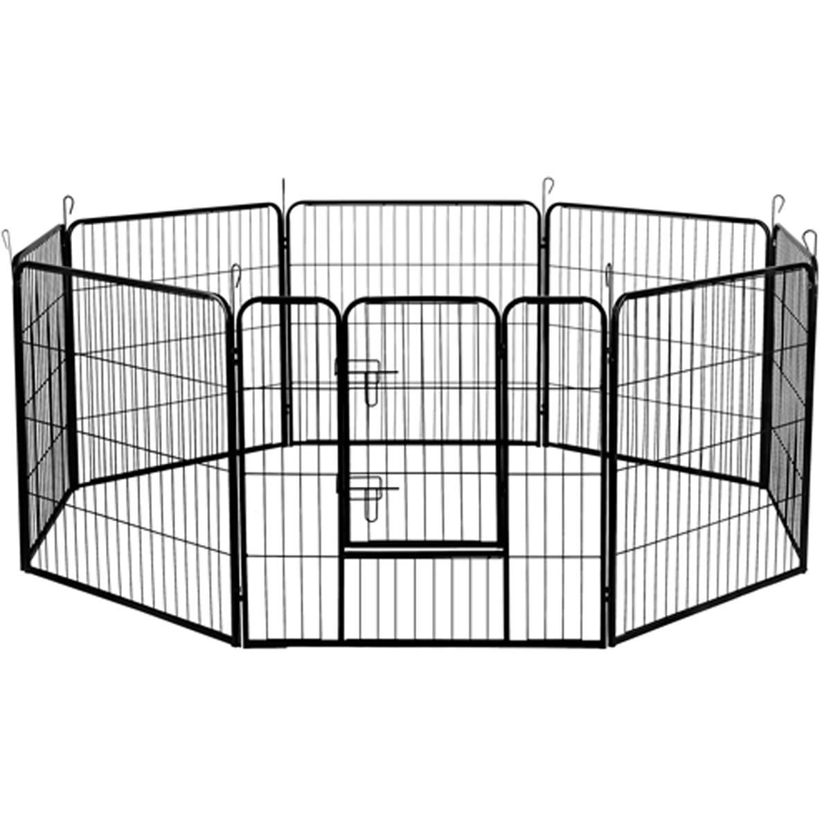 i.Pet Pet Playpen Dog Playpen 8 Panel Exercise Cage Enclosure Fence 80x80cm