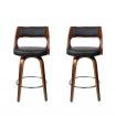 Artiss Set of 2 Wooden Bar Stools - Black