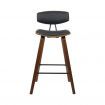 Artiss Set of 2 PU Leather Circular Footrest Bar Stools - Black