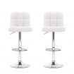 Artiss Set of 2 PU Leather Gas Lift Bar Stools - White