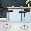 Artiss Set of 2 PU Leather Wave Style Bar Stools - Black