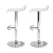 Artiss Set of 2 PU Leather Wave Style Bar Stools - White