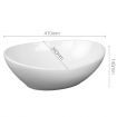 Ceramic Sink Round 41 x 34cm - White