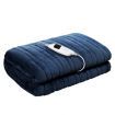 Coral Fleece Electric Throw Blanket - Navy