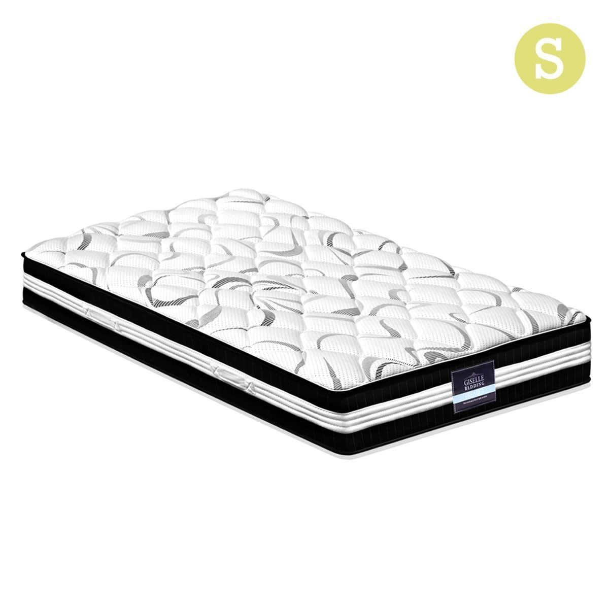 Giselle Bedding Mykonos Euro Top Pocket Spring Mattress 30cm Thick -Single
