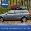2 In 1 Roof Rack Universal Luggage Carrier Basket Holder Cargo Storage for Car SUV Steel 120Kg