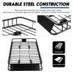 2 In 1 Roof Rack Universal Luggage Carrier Basket Holder Cargo Storage for Car SUV Steel 120Kg