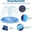 Non-Slip Sprinkler Pad, 150CM Shallow Pool for Kids and Dogs