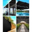 20m Shade Cloth Roll with 90% Shade Block - Black