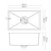 Cefito 30cm x 45cm Stainless Steel Kitchen Sink Under/Top/Flush Mount Black