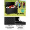Wicker Outdoor Storage Box with 320 Litres of Storage Space - Black